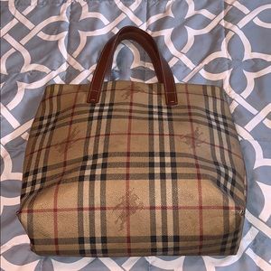 BURBERRY TAN PVC TOTE